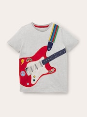 Boden Grey 100% Cotton Front And Back Guitar T-Shirt - Image 4 of 6
