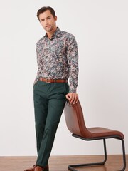 Selected Homme Teal Blue State Flex Slim Suit Trousers - Image 3 of 5