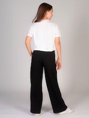 Pineapple Black Wide Leg Girls Cargo Joggers - Image 4 of 6