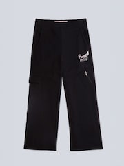 Pineapple Black Wide Leg Girls Cargo Joggers - Image 5 of 6