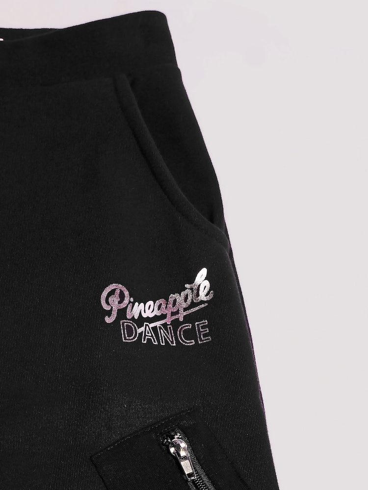 Pineapple Black Wide Leg Girls Cargo Joggers - Image 6 of 6