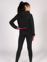 Pineapple Black Stripe Girls Rib Band Leggings - Image 2 of 6