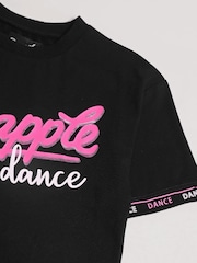 Pineapple Black Logo Girls Dance Crop T-Shirt - Image 6 of 6