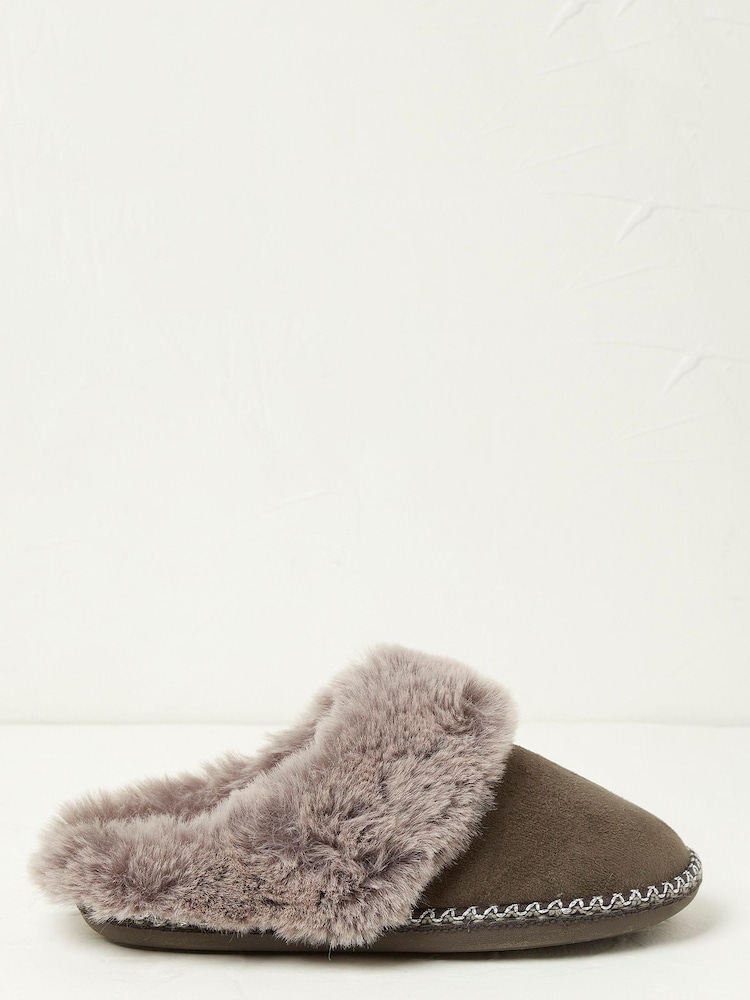 FatFace Grey Maya Slippers - Image 1 of 1