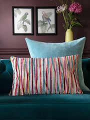 Coussin Rayé en velours coupé - Image 1 of 5
