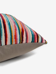Coussin Rayé en velours coupé - Image 2 of 5
