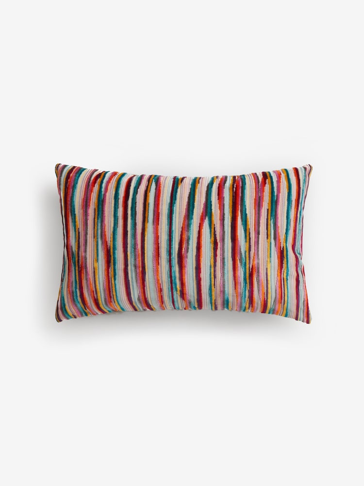 Coussin Rayé en velours coupé - Image 3 of 5