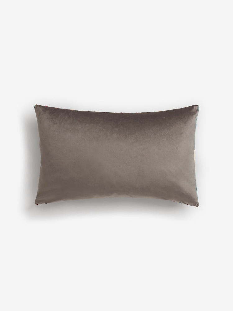 Coussin Rayé en velours coupé - Image 5 of 5