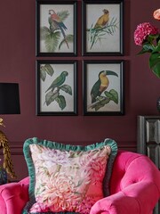 Pink Emporium Floral Fringe Edge Cushion - Image 1 of 5