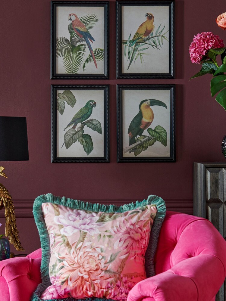 Pink Emporium Floral Fringe Edge Cushion - Image 1 of 5