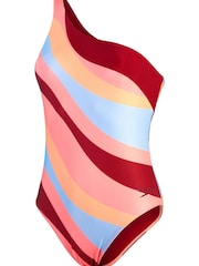 Speedo Multi Printed Asymmetric 1 Piece Swimsuit - Image 8 of 10