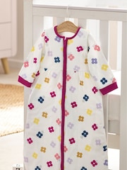 Jewel Floral 2.5 Tog Baby 100% Cotton Removable Sleeves Sleep Bag - Image 1 of 9