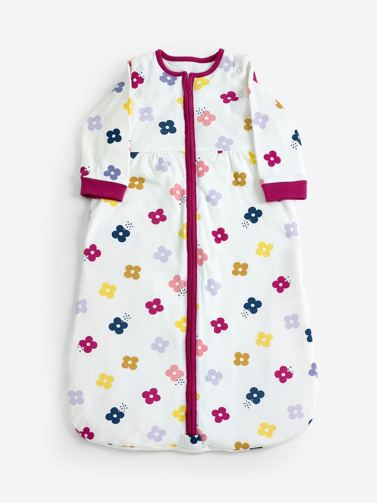 Jewel Floral 2.5 Tog Baby 100% Cotton Removable Sleeves Sleep Bag - Image 9 of 9