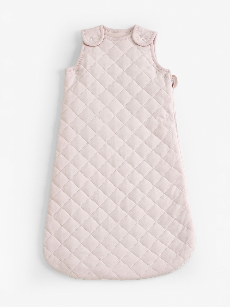 Pink Quilted Baby 2.5 Tog 100% Cotton Sleep Bag - Image 1 of 6