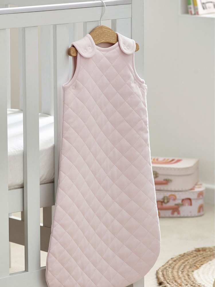 Pink Quilted Baby 2.5 Tog 100% Cotton Sleep Bag - Image 2 of 6