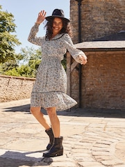 FatFace Evedon Black Floral Dress - Image 1 of 5