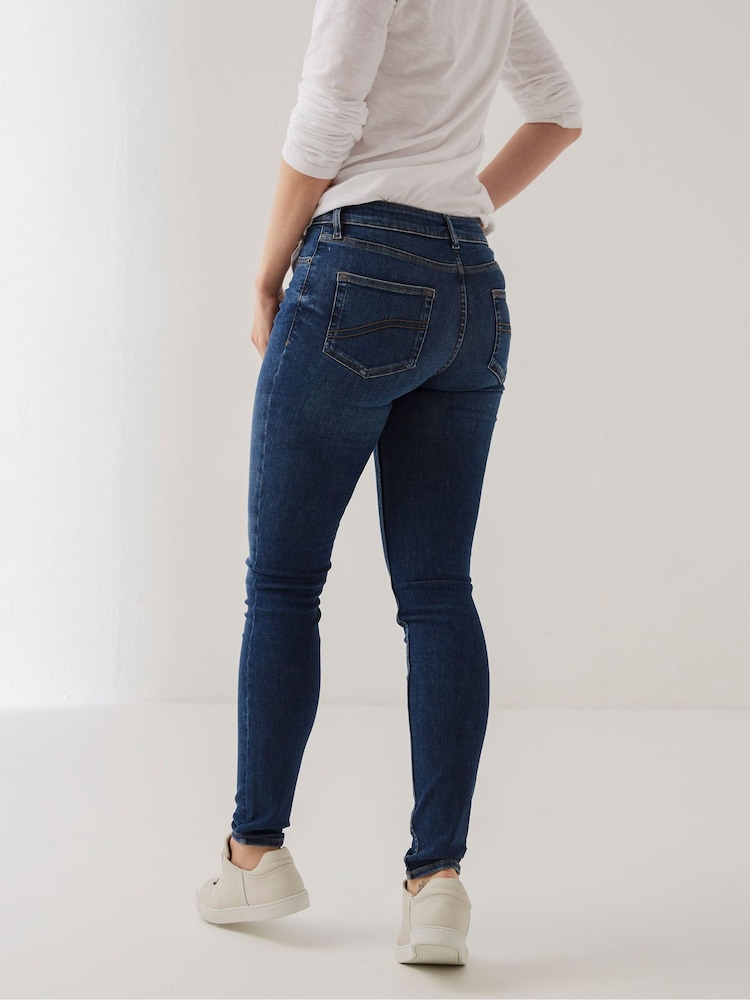 FatFace Blue Harlow High Waist Skinny Jeans - Image 2 of 4