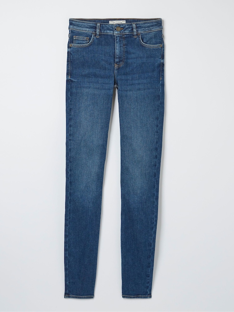 FatFace Blue Harlow High Waist Skinny Jeans - Image 4 of 4