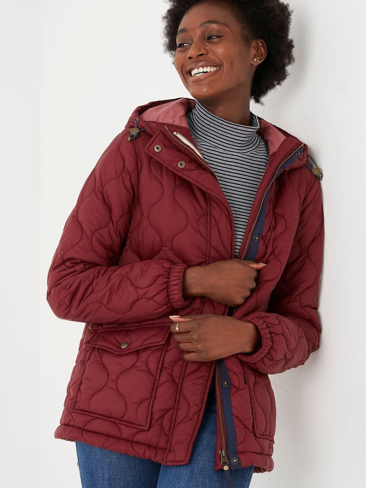 FatFace Red Bella 3 In 1 Puffer Coat - Image 1 of 8