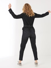 FatFace Imogen Black Boilersuit - Image 2 of 3