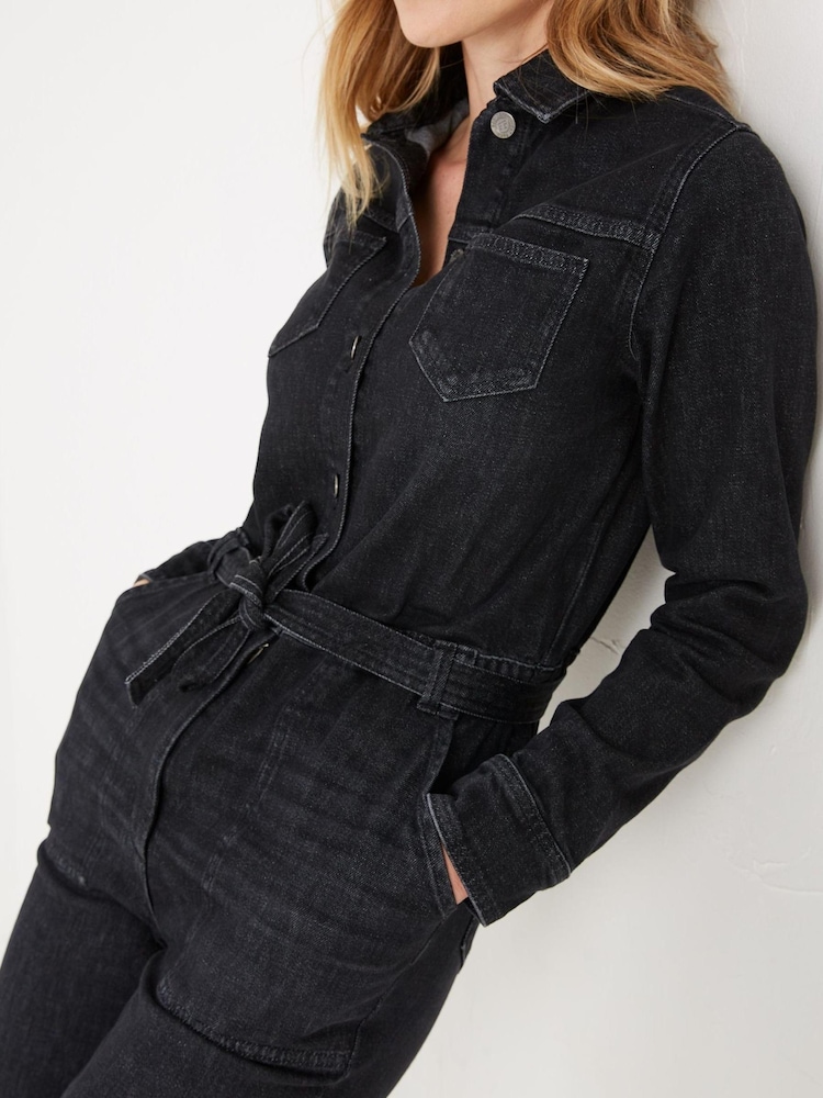 FatFace Imogen Black Boilersuit - Image 3 of 3