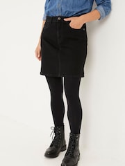 FatFace Hope Black Denim Skirt - Image 1 of 4