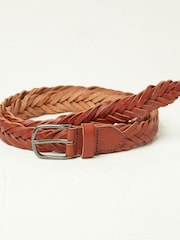 FatFace Brown Plaited Belt - Image 1 of 2