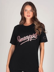 Preto - Logo Womens Boyfriend T-Shirt - Imagem 1 de 6