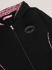 Pineapple Black Leopard Stripe Womens Zip Hoodie - Image 6 of 6
