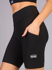 Preto - Pineapple Womens Rib Cycling Shorts with Pocket - Imagem 6 de 9