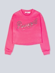 Kurzes Sweat-Top mit Logo-Prägung für Mädchen - Bild 5 von 5