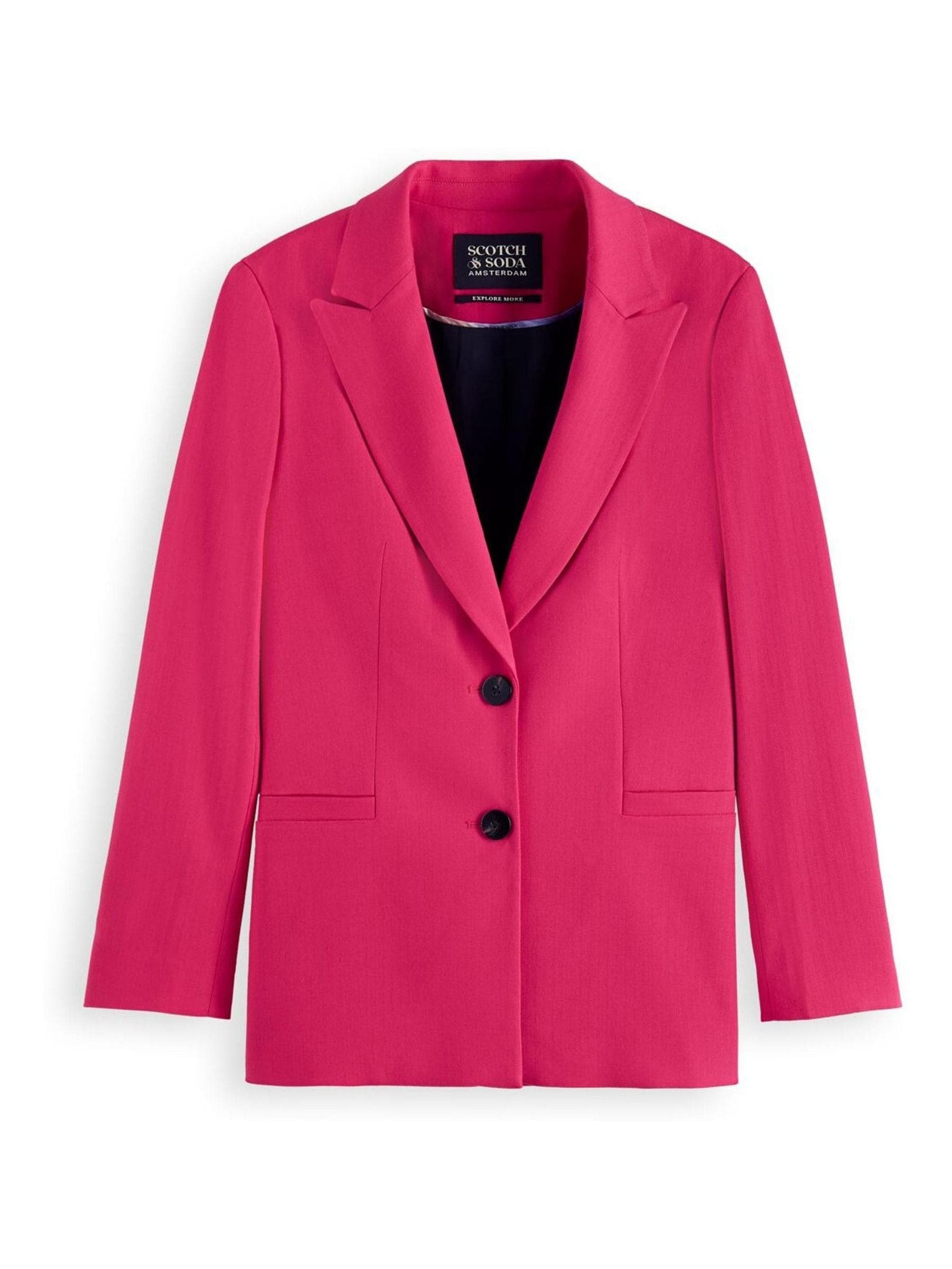 Buy Scotch And Soda Pink Single Breasted Blazer from Next Luxembourg