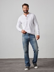 FatFace Blue Straight Authentic Wash Jeans - Image 2 of 5