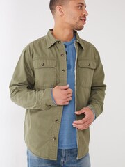 FatFace Green Walcot Overshirt - Image 2 of 5