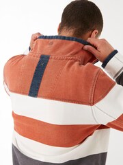 Fat Face Orange Airlie Rugby Striped Sweatshirt - Image 3 of 6