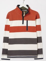 Fat Face Orange Airlie Rugby Striped Sweatshirt - Image 6 of 6