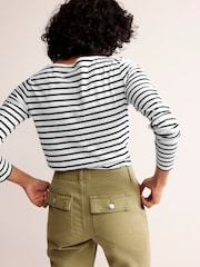 Boden Black 100% Cotton Long Sleeve Breton Top - Image 3 of 6