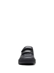 Clarks Black Multi Fit Leather Kick Pace Kids Shoes - Image 6 of 7