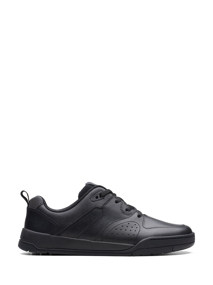 Clarks Black Multi Fit Leather Kick Step Shoes - Image 1 of 7
