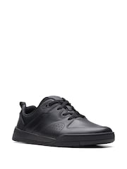Clarks Black Multi Fit Leather Kick Step Shoes - Image 3 of 7