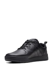 Clarks Black Multi Fit Leather Kick Step Shoes - Image 4 of 7