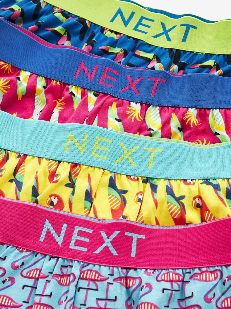 Bright Bird Print 4 pack Jersey Boxers - Image 6 of 6