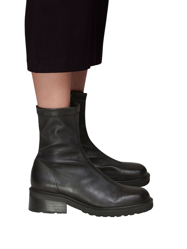 Whistles Paige Stretch Sock Black Boots - Image 2 of 4