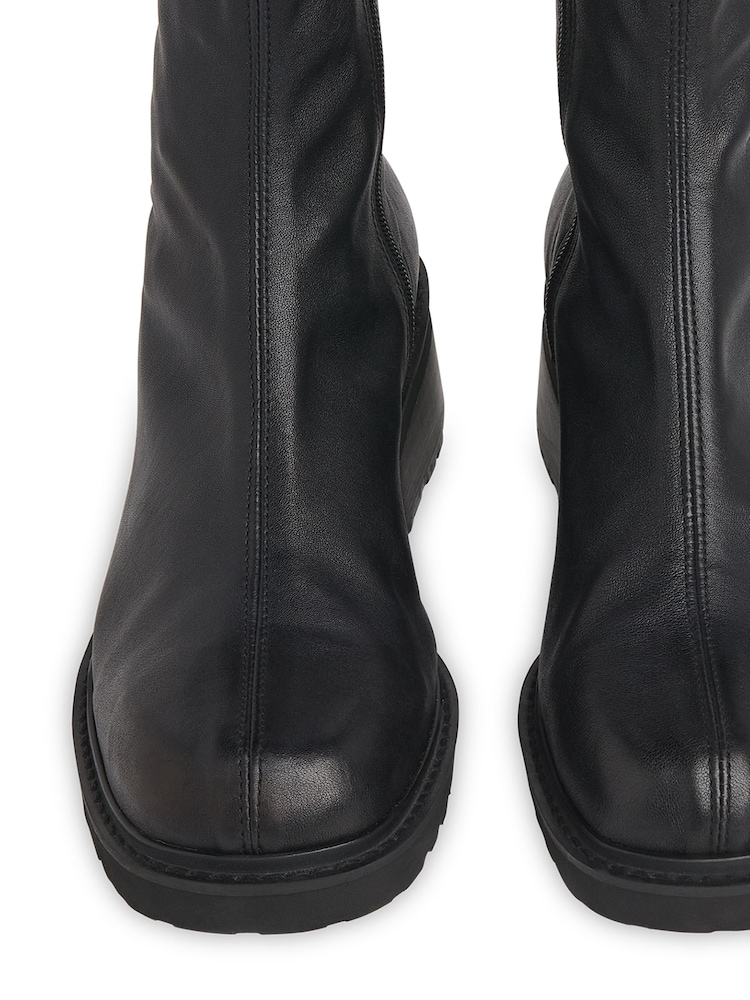 Whistles Paige Stretch Sock Black Boots - Image 4 of 4