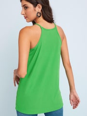 Grün - Camisole mit Spaghettiträgern und Perlen - Bild 2 von 4