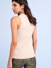 Nude Fitted Seamless Round Neck Stretch Vest - Image 3 of 5