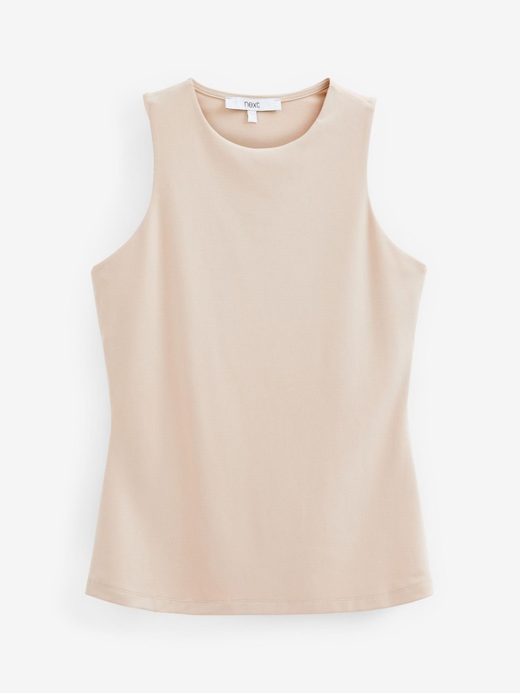 Nude Fitted Seamless Round Neck Stretch Vest - Image 5 of 5 Nude Fitted Seamless Round Neck Stretch Vest - Image 5 of 5