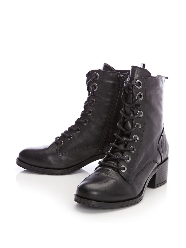 Moda in Pelle BEZZIE LACE UP LEATHER ANKLE BOOT - Image 6 of 7