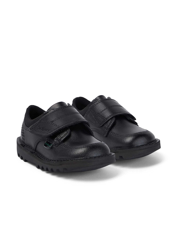 Kickers Black Hi Scuff Leather Shoes - Image 2 of 6