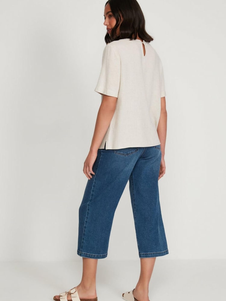 M&Co Grey Casual Button T-Shirt - Image 2 of 3